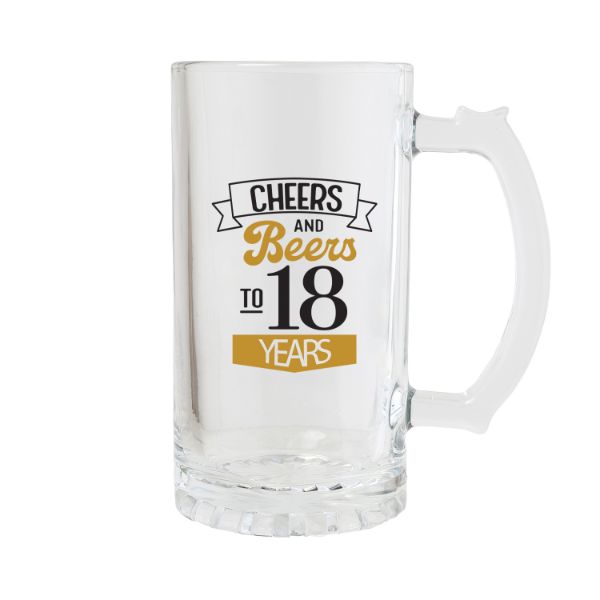 Picture of 18TH BIRTHDAY BEER GLASS SIP BY CELEBRATION