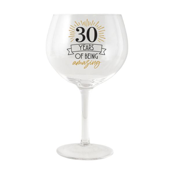 Picture of 30TH BIRTHDAY BALLOON GLASS SIP CELEBRATION