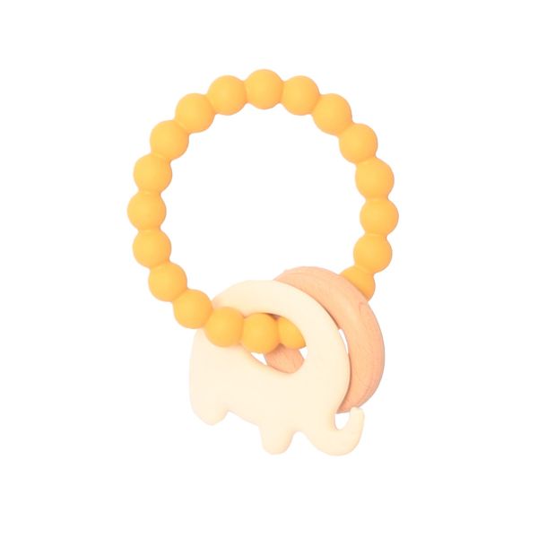 Picture of MUSTARD ELEPHANT SILICONE TEETHER