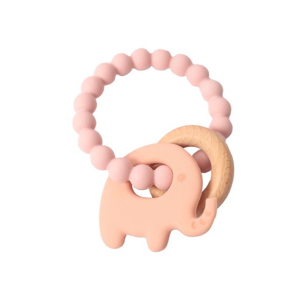 Picture of PINK ELEPHANT SILICONE TEETHER