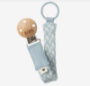 Picture of PACIFIER CLIP - BABY BLUE & IVORY