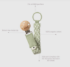 Picture of PACIFIER CLIP - BABY BLUE & IVORY