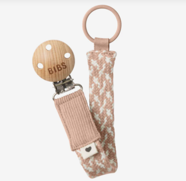 Picture of PACIFIER CLIP BLUSH & IVORY