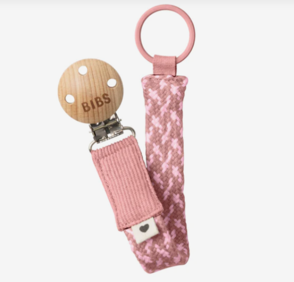 Picture of PACIFIER CLIP - DUSTY PINK & BABY PINK