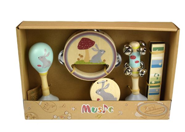 Picture of CALM & BREEZY RABBIT WOODEN MUSIC SET