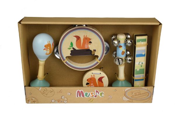 Picture of CALM & BREEZY SQUIRREL WOODEN MUSIC SET