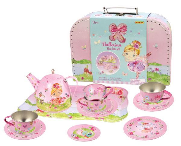 Picture of TIN TEA SET IN CARRYCASE BALLERINA