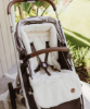 Picture of PRAM SEAT LINER - GINGHAM BEIGE FLEECE