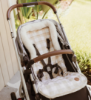 Picture of PRAM SEAT LINER - GINGHAM BEIGE FLEECE