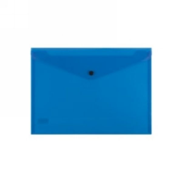 Picture of DOCUMENT FOLDER BANTEX A4 BUTTON BLUE