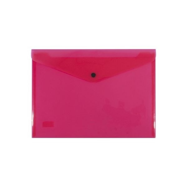 Picture of DOCUMENT FOLDER BANTEX A4 BUTTON RED