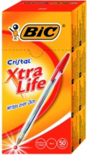 Picture of PEN BIC BP CRISTAL XTRA LIFE MEDIUM RED