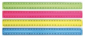Picture of RULER SOVEREIGN 30CM CLEAR PLASTIC TINTE