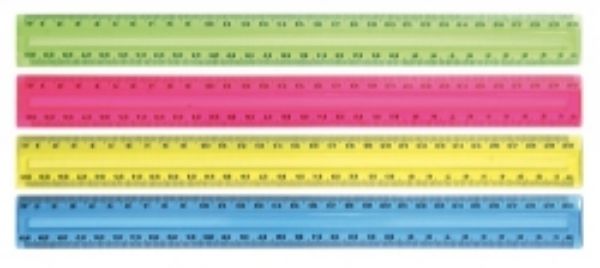 Picture of RULER SOVEREIGN 30CM CLEAR PLASTIC TINTE