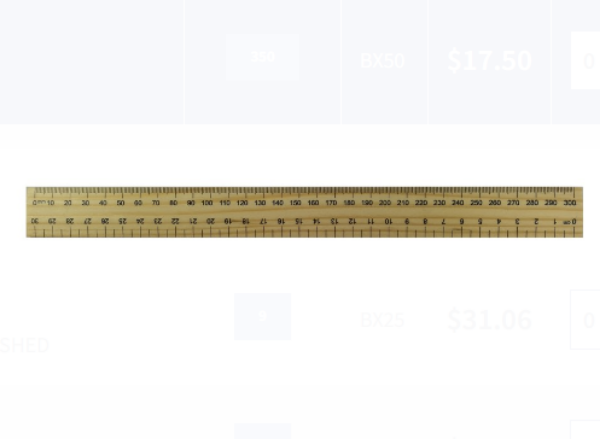 Picture of WOODEN RULER GNS 30CM