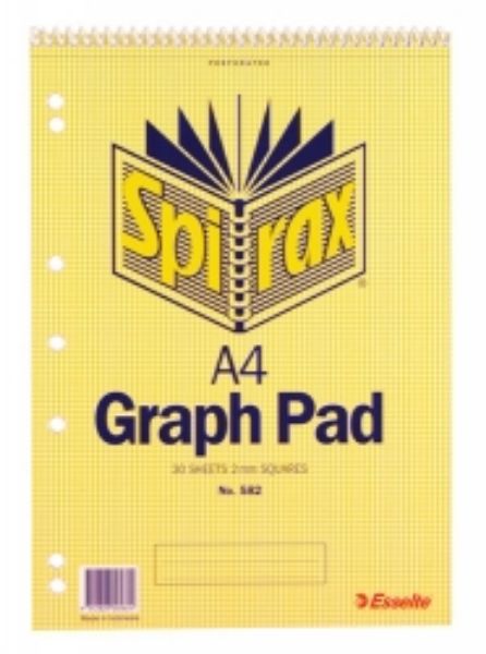 Picture of GRAPH BOOK SPIRAX 582 A4 2MM 30LF