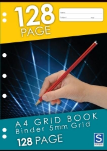 Picture of GRID BOOK A4 5MM 128PAGE