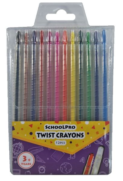 Picture of SCHOOLPRO TWIST CRAYON 12PK