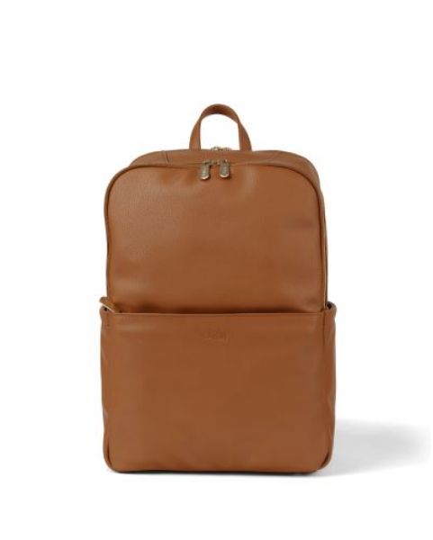 Picture of OIOI MULTITASKER NAPPY BACKPACK CHESTNUT BROWN FAUX LEATHER