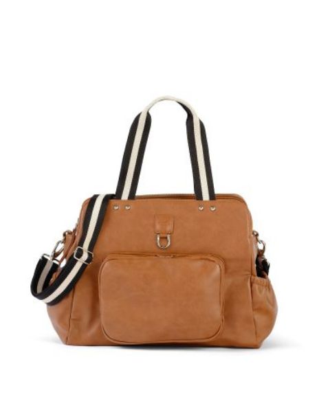 Picture of OIOI TRIPLE TOTE NAPPY BAG TAN FAUX LEATHER